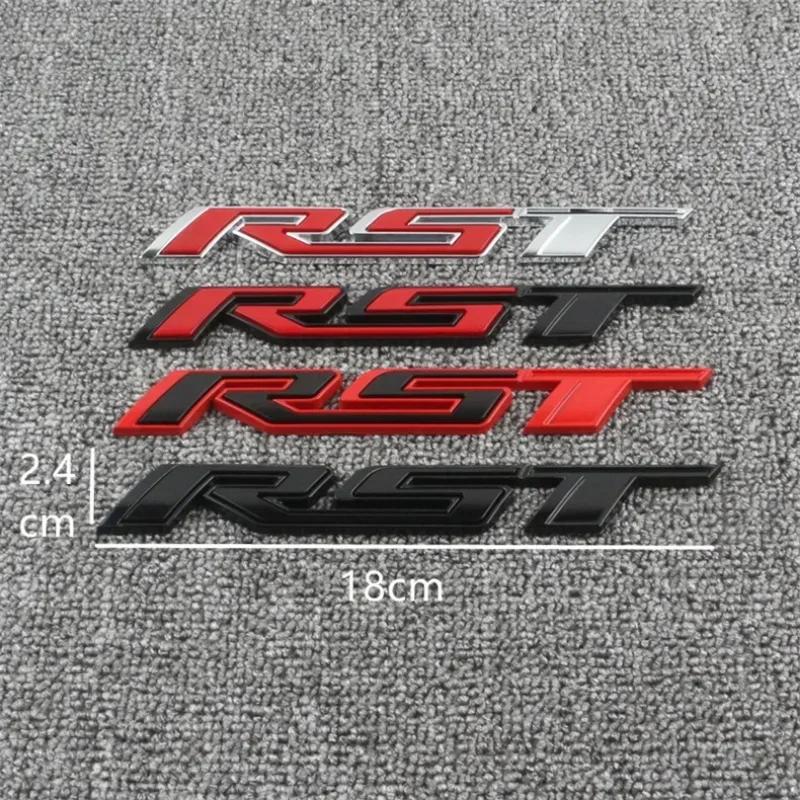 1Pc 3D Metal RST Logo Sticker Rear Trunk Emblem Badge Car Decals For Chevy Silverado