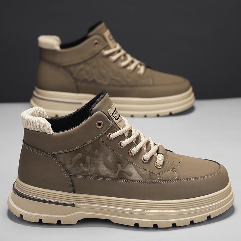 Men's Shoes Autumn and Winter New Men's Trendy Shoes Sports and Leisure High-top Tooling Boots Black British Martin Boots Men's