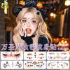 New Beautiful Ghost Haunted Halloween Tattoo Sticker Witch Playful Cute Makeup Face Waterproof