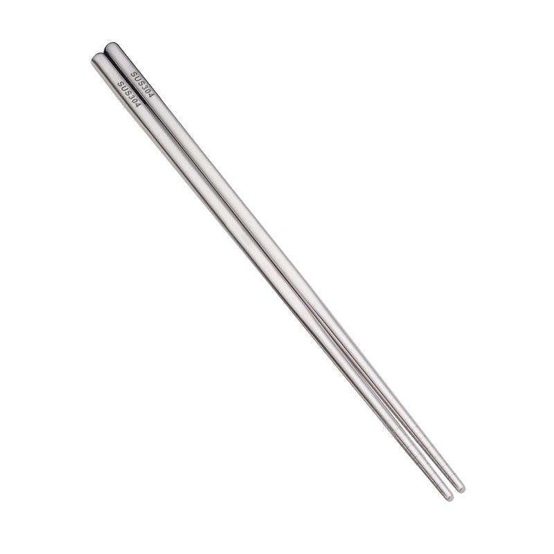 304 Stainless Steel Non-Slip Heat-Resistant Chopsticks - Six-Ring Design for Household and Commercial Use