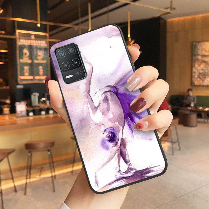 Aquarellmalerei Ballettmädchen Muschel Handyhülle Für oppo Realme 8Pro 6 6i 7pro 9i 9pro C11 C21Y C21 C25Y C25S C3 Q3S XT Hüllen