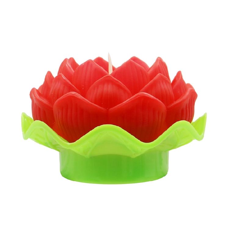 

Artificial Lotus Light Garden Decoraiton Lamp Landscape Water Pool Wishing Light червоний