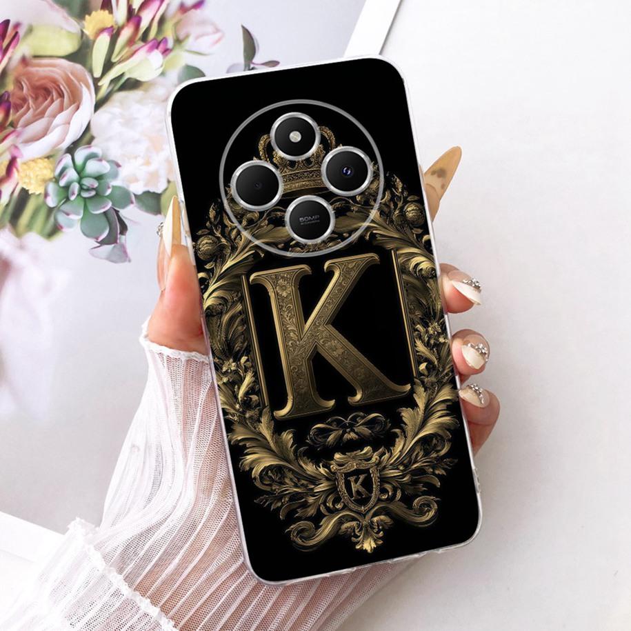 For Xiaomi Redmi 14C Case Luxury Letter Soft Slim Silicone Couple Phone Cover For Xiaomi Poco C75 Redmi A4 A3 Pro Redmi14C Funda