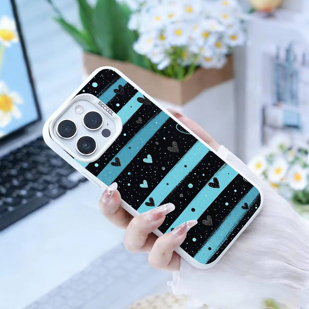 Y2k I-INS Graffiti Phone Case For IPhone 16 17 15 14 12 13 Pro Max Black Color Shockproof Cover
