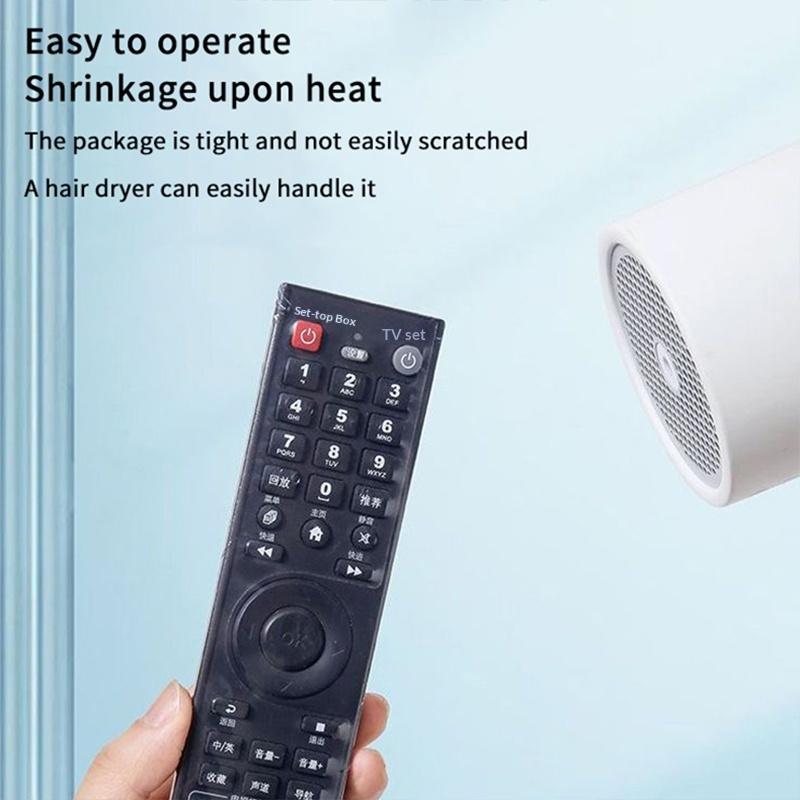 10-60 Peças Saco Transparente de Filme Termoencolhível Capa Protetora Anti-Poeira Para Controle Remoto de TV Ar Condicionado Plástico Termoencolhível