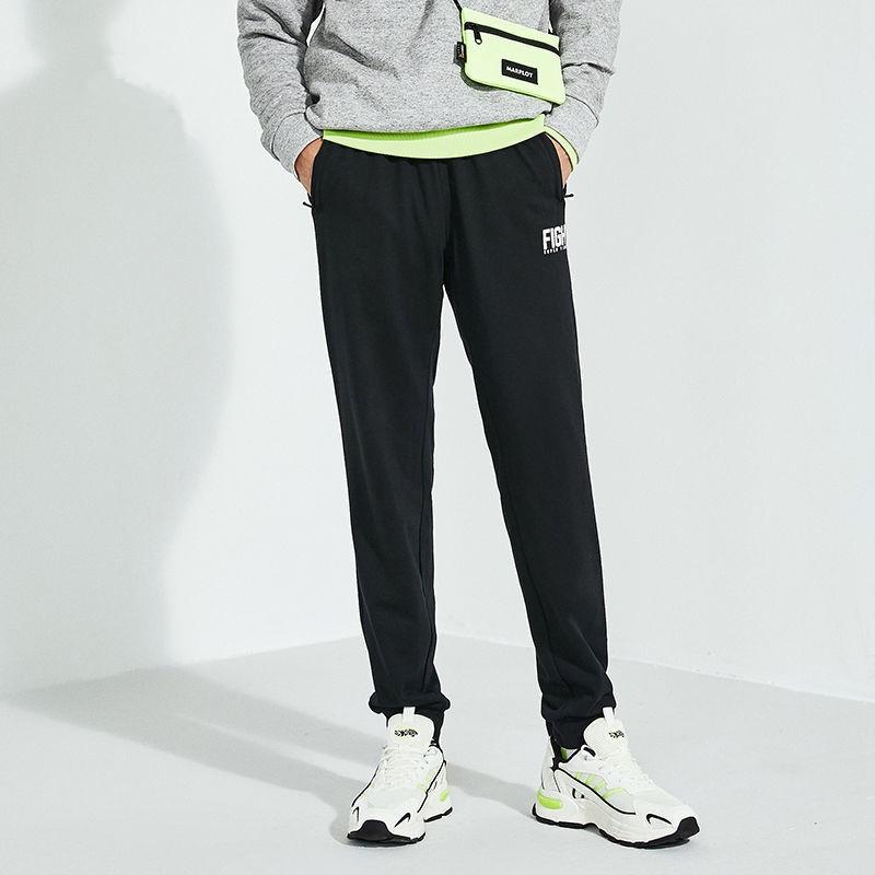 Anta Knitted Cuff Casual Sweatpants Men Bottoms Black 952147791-2