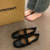 New Style Retro Women Spring Round Flat Shoes Comfor Anti Slip Mary Janes Shoes Soft Sole Versatile Women's Casual Shoes