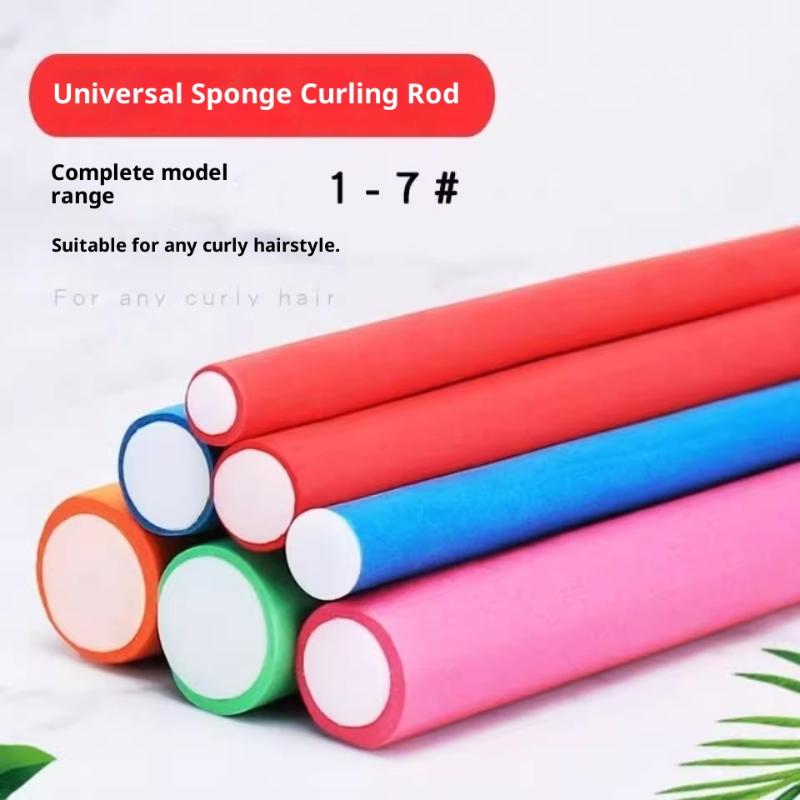 10 Pcs Universal Perm Curling Bar Hair Curling Stick Colorful Sponge Curling Iron Rubber Curling Iron