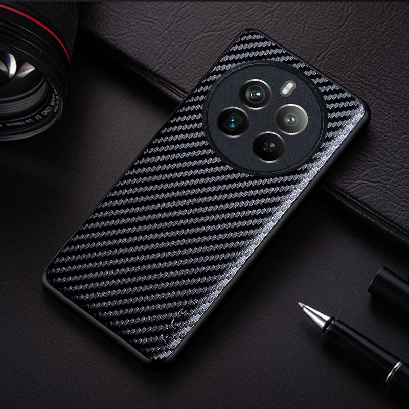 Carbon Fibre Shockproof Slim Case for Realme 12 Pro Plus 5G Non-Slip Full Body Protective Phone Case