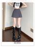 Spring 2025 Women's High-Waisted A-Line Culottes with Irregular Midi Skirt Design
