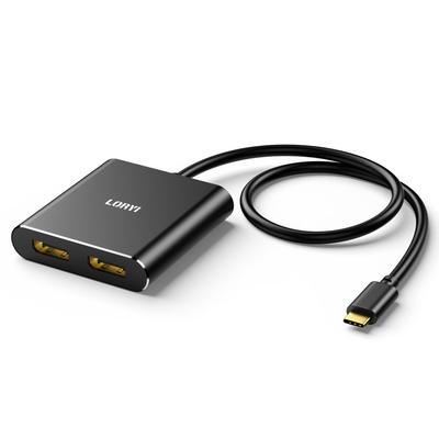 USB-C To Dual DisplayPort Adapter, 4K@60Hz, USB Type C To DisplayPort Dual Monitor Splitter, USB C DP Hub with Extended Mode Support