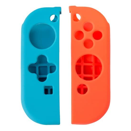 Answer Silicone Protect Plus für Switch-Stick mit organischem EL-Modell und normalem (Blau Rot) Joy-Con [Verbesserter Griff/Glattes Gefühl/Mit