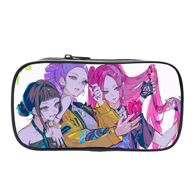 New Printed Witch Huntrix Kpop Student Pencil Bag Kpop Storage Stationery Bag Pencil Bag Men and Women