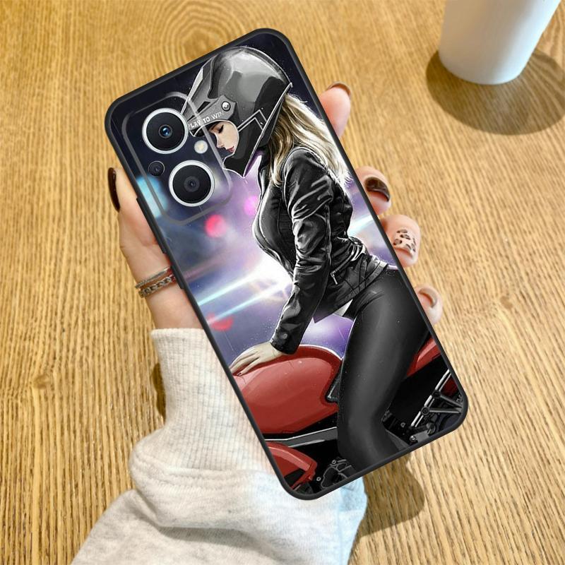 Motorradmädchen Anime Hülle Für OPPO Reno 14 F 10 11 12 13 Pro 13F 12F 11F 7 8 Lite OPPO Find X6 X5 X8 X9 Pro Hülle