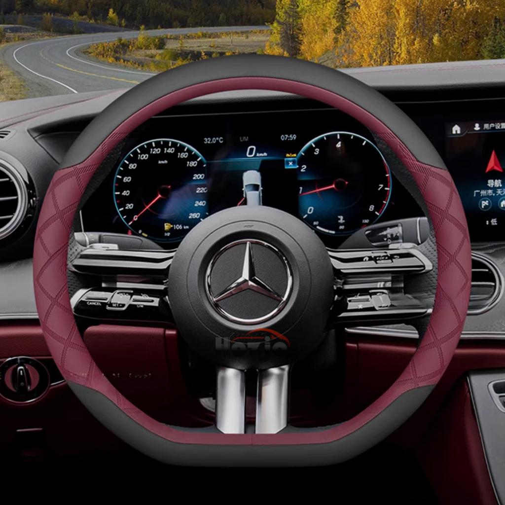 Leder Lenkradabdeckung für Mercedes Benz G500 A180 W204 W205 W210 GLC W212 W124 W219 W203 W202 W447 W169 Zubehör