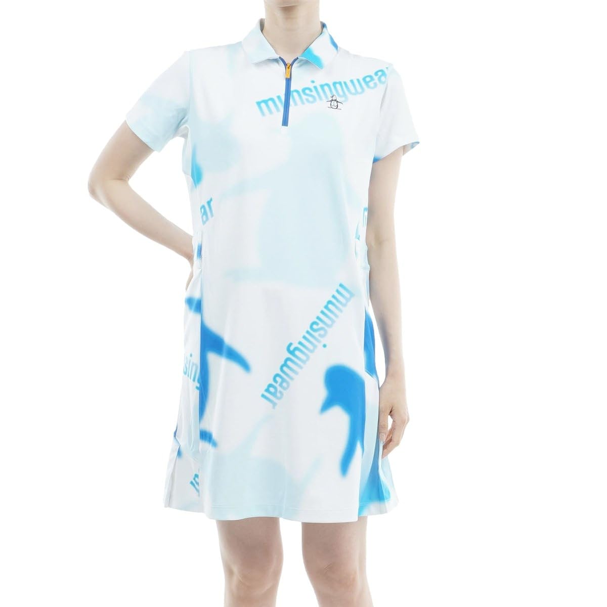 

One Piece Penguin Gradient Print Half Zip Sunscreen Sweat Absorbent Quick Drying Golf MEWXJJ01 WH00 [Munsingwear] [ENVOY] Women s (White)
