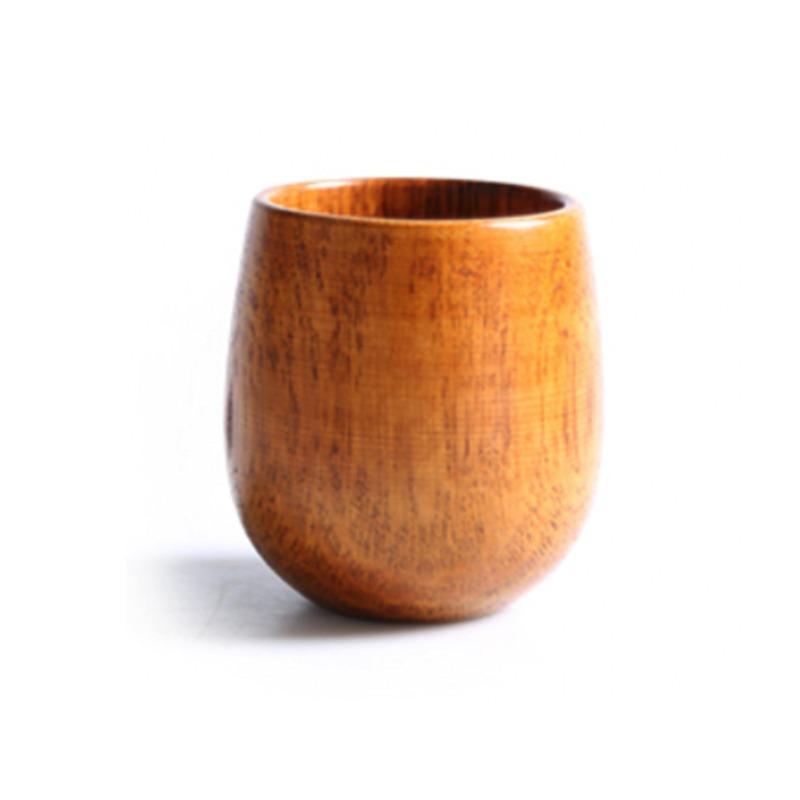 1PC Woodens  Belly Cup Creative Pattern Wooden Solid Wood Handcarved Anti Scald Tea Cups Simple Fragrant