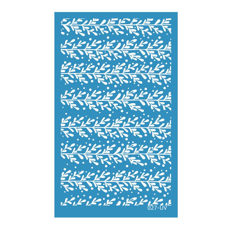 Silk Screen Stencils for Polymer Clay Reusable Line Flower Leaves Silk Screens Printing Pottery Tools for Earring Jewelry Making