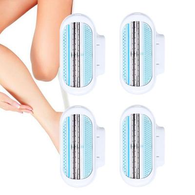 4pcs Women Shaver Blades 3 Layer Women Razor Blades Body Shave Blade Disposable Shaving