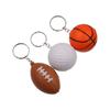 Football Basketball Ball Keychains PU Leather Football Pendant  Wedding Present