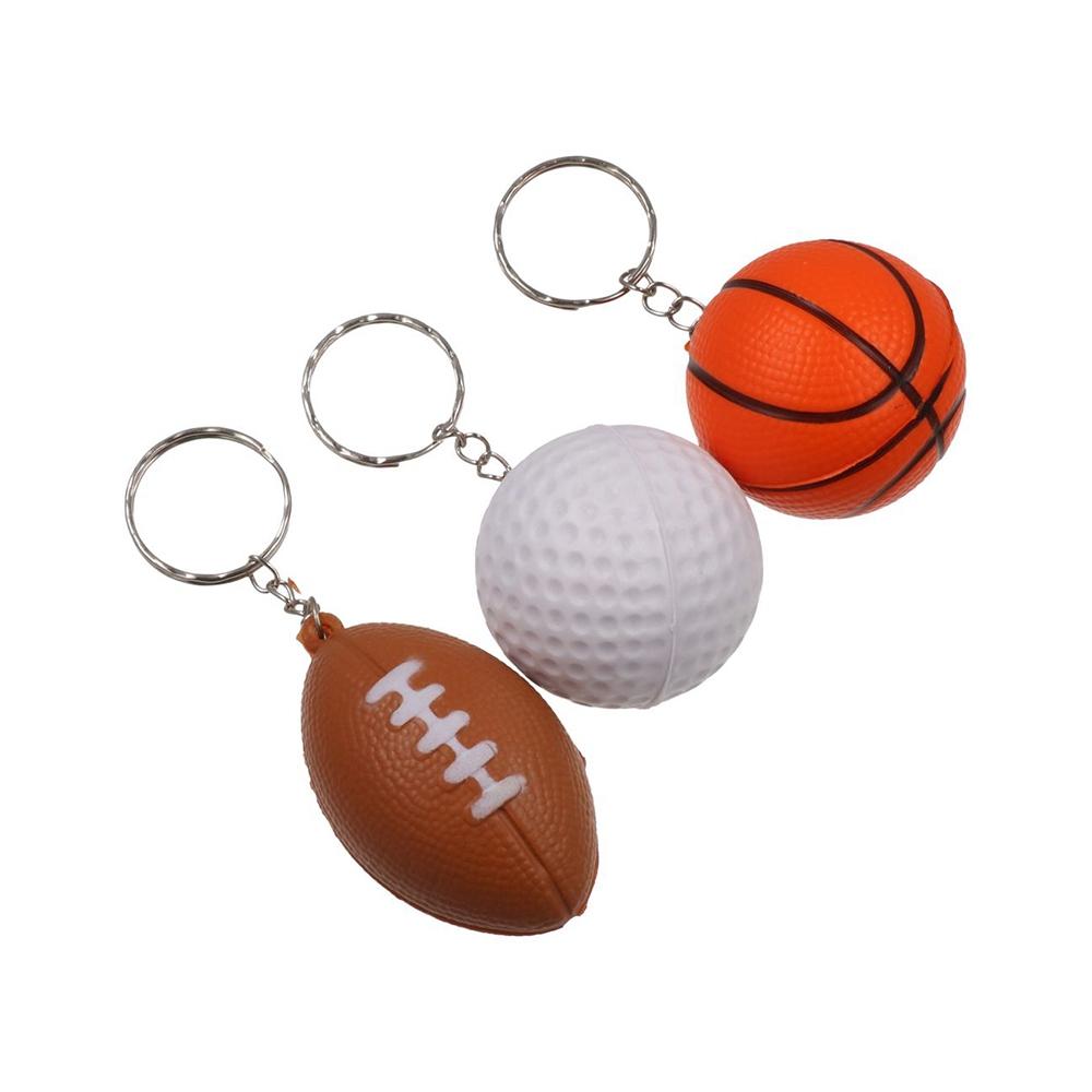 Football Basketball Ball Keychains PU Leather Football Pendant  Wedding Present