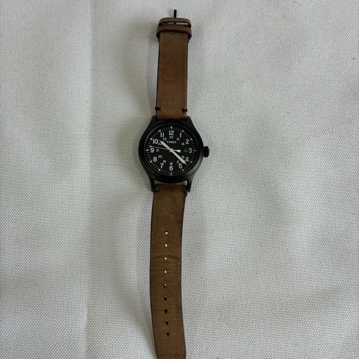 Used [ER263] NS914 TIMEX MK1 leather belt 265289484
