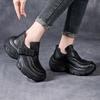 Fashion GKTINOO 2025 Spring New Thick Soled Retro Loafers Genuine Leather Sneakers Pumps Fashion Versatile Women's Platform Shoes