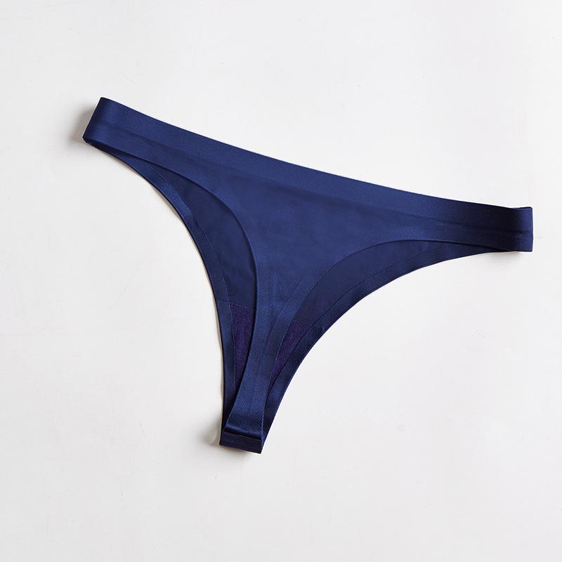 Seamless Panties for Women Ice Silk G-strings Thongs Smooth Skin-friendly Women's Underwear Comfort Solid Tanga Sexy Mujer
