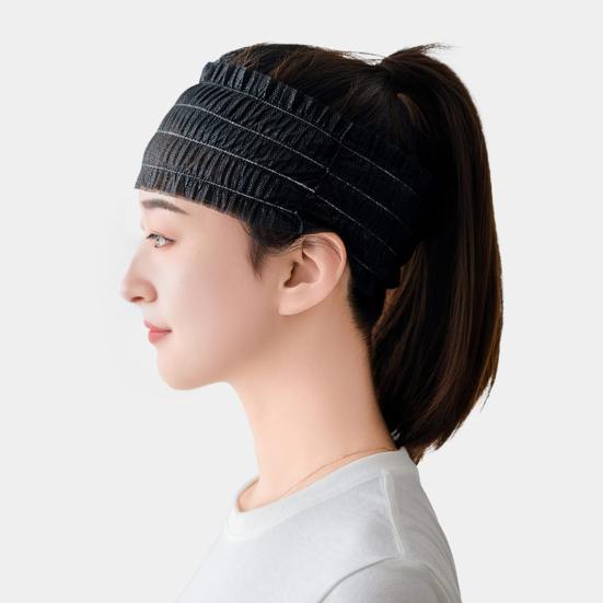 100Pcs Hair Bands Soft Breathable Non-Woven Elastic Fit Disposable Spa Headbands Makeup Beauty Salons Travel Hair Wrap