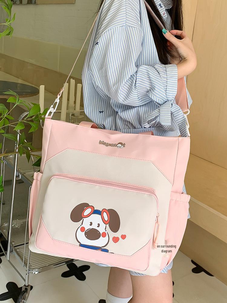 Autumn Cartoon Puppy Ears Single Shoulder Women's Bag - Large Capacity for Students