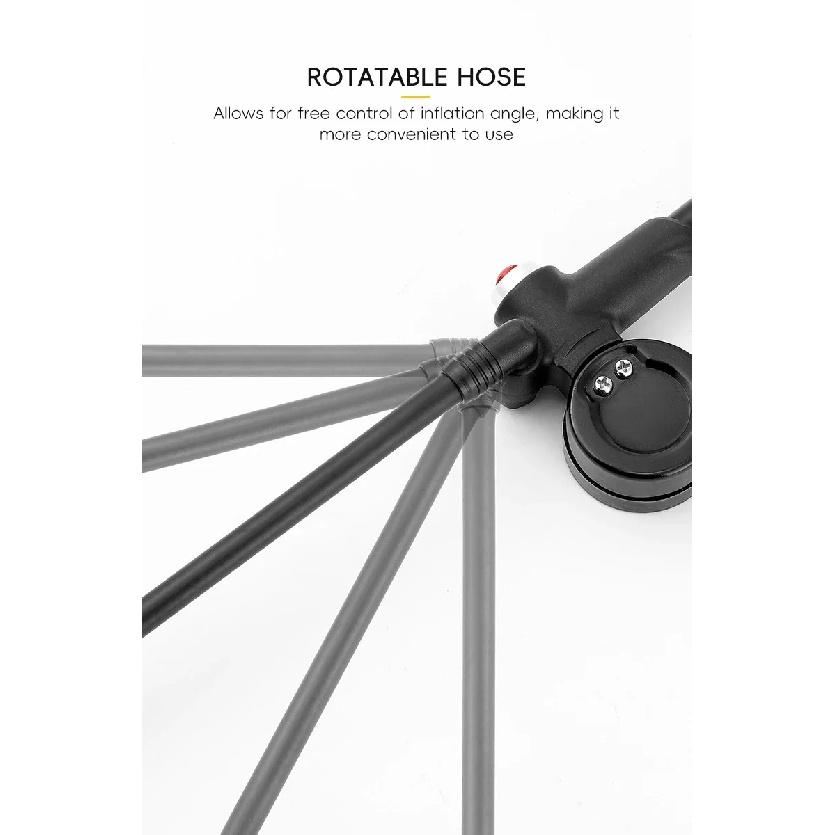 Bike Front Fork Air Pump, High-pressure Aluminum Alloy Manual Air Pump, Air Inflation and Deflation Pump with Pressure Gauge