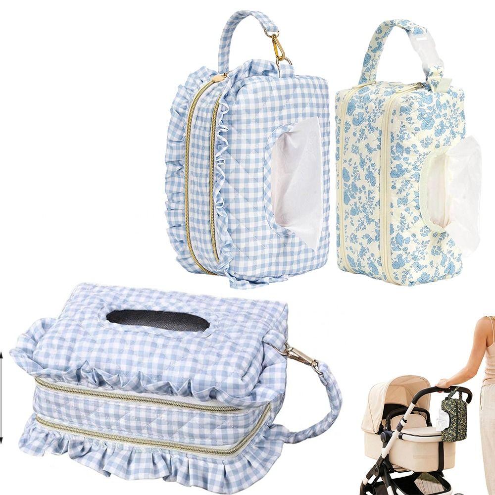 Tissue Dispensing Opening Baby Wipes Bag Polyester Tissue Storage Bag Mother and Baby Supplies