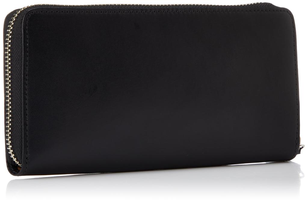Katharine Hamnett London VEGA Wallet, Premium Japanese Cowhide Leather, Round, Long, Holds Bills, Cards, and Coins, Antique-Style Cotton, 490-52105,