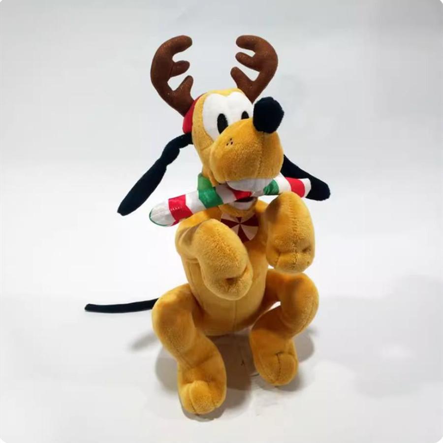 Mickey Mouse Christmas Pluto Plush Toy Cartoon Doll