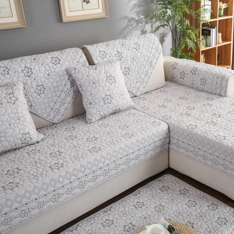 

Nordic Simple Чистый хлопок Диванная подушка Ткань Диванная подушка Нескользящая Модный Чистый хлопок Стирать Диванное Полотенце 70x70