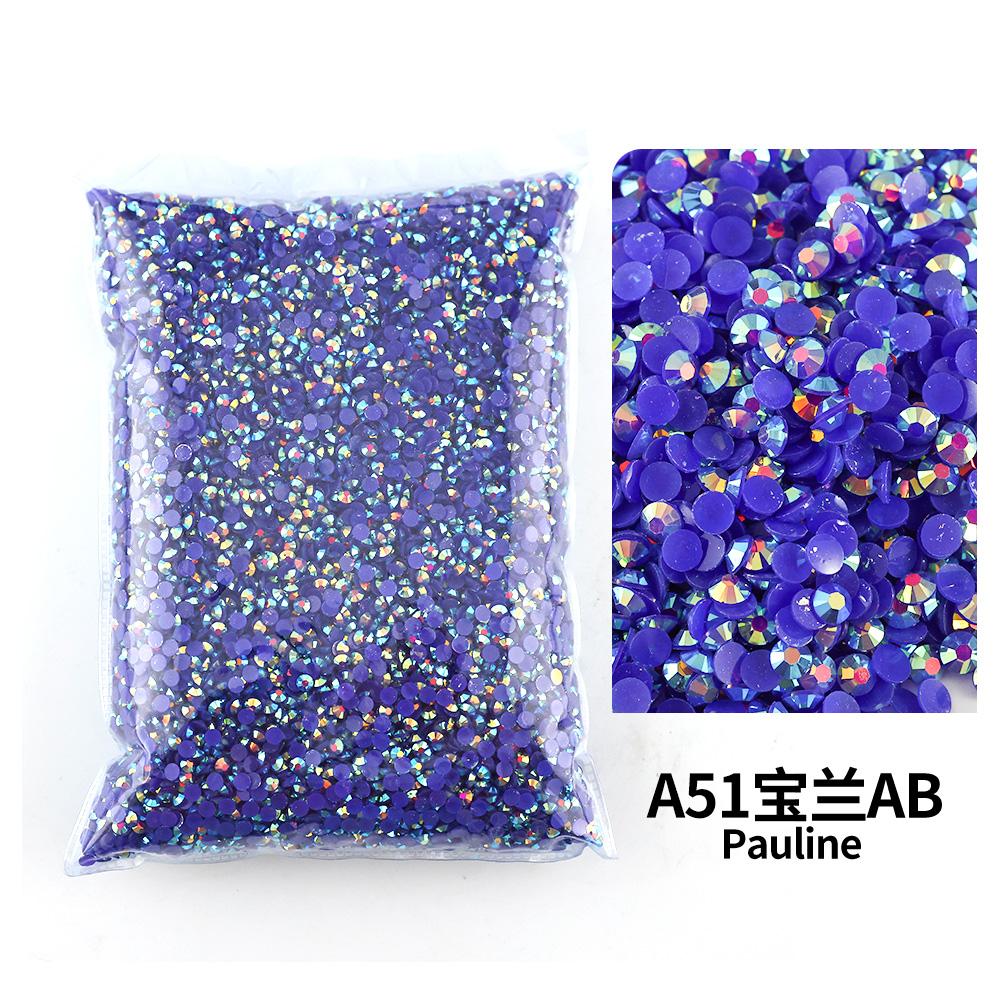 Wholesale Bulk Resin Rhinestone Jelly Color AB transparent AB 2mm,3mm,4mm,5mm,6mm Facets FlatBack Nail Art Garment Decoration