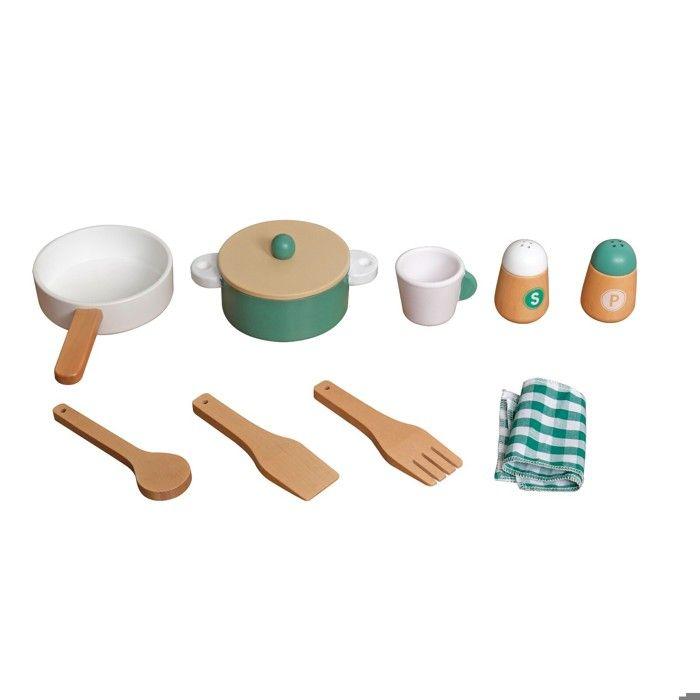 Cuisine Enfant en Bois - GINGER HOME - Vintage - Lumières et Sons - Accessoires Inclus