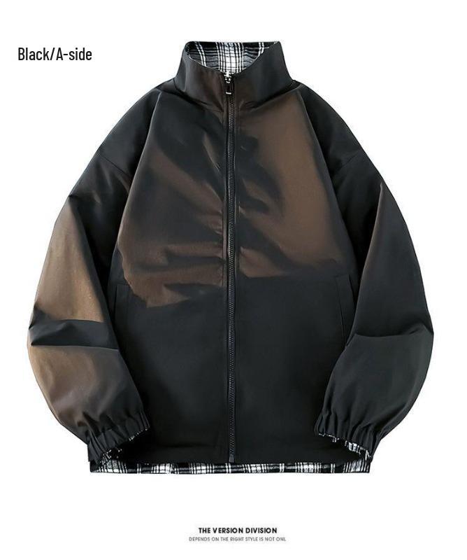 CleanFit Men's Autumn/Winter Double-Sided Baseball Jacket