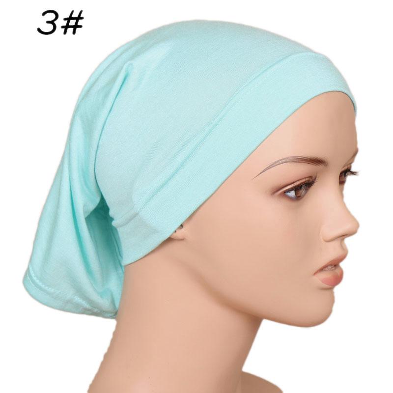 Muslim Underscarf Turban Hijab Ninja Inner Hat Women Chemo Cap Hair Loss Cover Beanie Bonnet Headwear Stretch Head Scarf Wrap