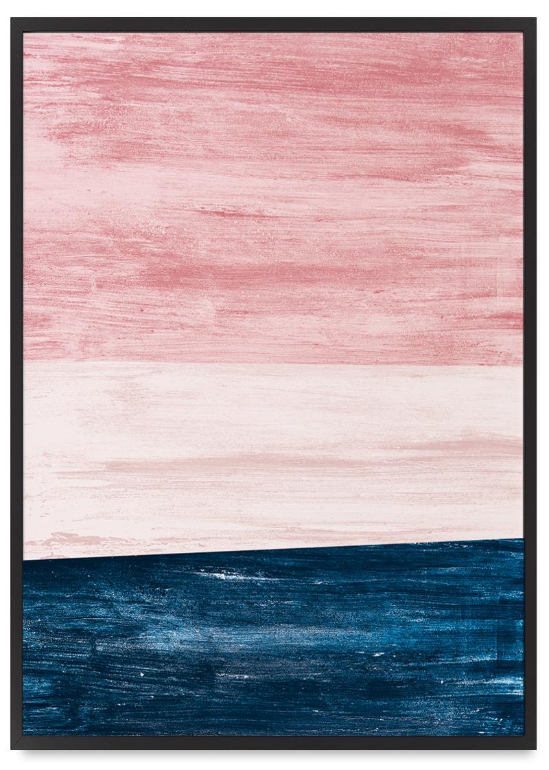 

Постер абстракція горизонт геометрія в чорній рамі 21x30 cm