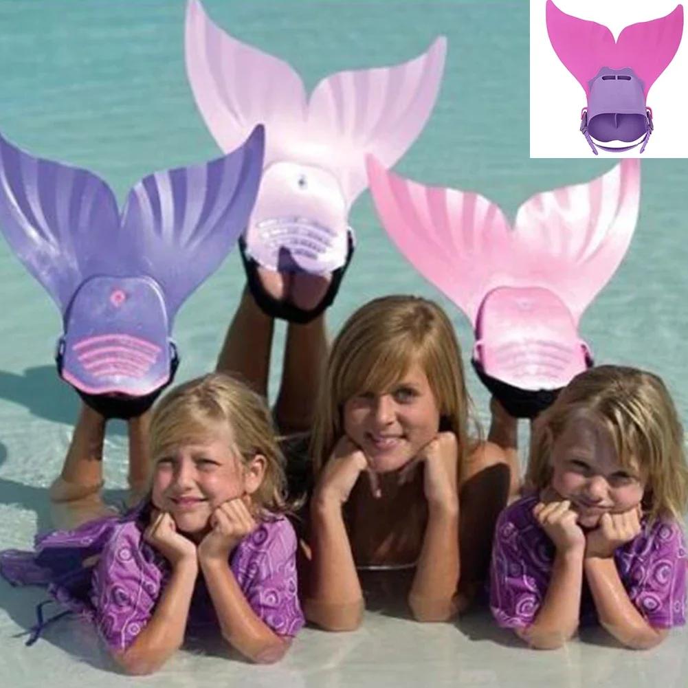 Aletas de sirena monopaleta para zapatos de natación ch ildren  aleta  aleta  entrenamiento   niños