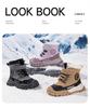 Bobodou 2026 Winter Boys' and Girls' Plus Velvet Snow Boots