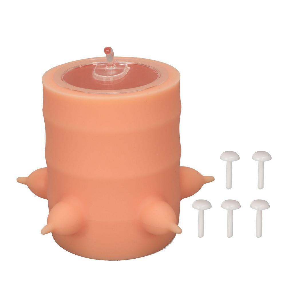 400ml Pet Milk Feeder Multiple Nipples Soft Silicone Wide Caliber Design Pet Milk Bowl with Lid for