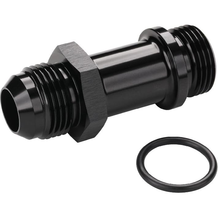 12AN Male Flare to 12AN -12 ORB O-ring Extension Fitting Adapter Aluminum Black