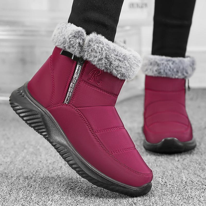 Women’s Casual Non-Slip Flat Shoes Female Soft Lightweight Thickening Boots Plugging Warm Comfortable Shoes For Winter