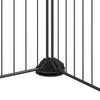 Vidaxl Gabbia per Animali con Cancello, 8 Pannelli, Nera, 35x35 cm, Acciaio