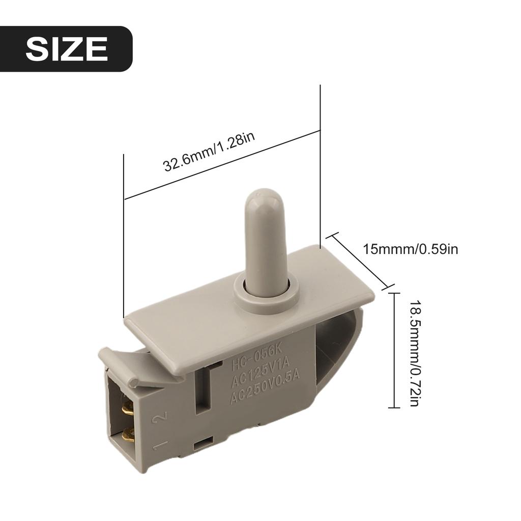 2pcs Refrigerator Spare Parts Door Light Control Normally Closed Push Button Switch Household Replacement Parts
