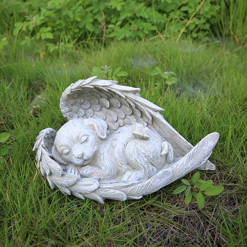 Statua Angelo Commemorativo per Animali Domestici: Ornamento Commemorativo per Cani e Gatti