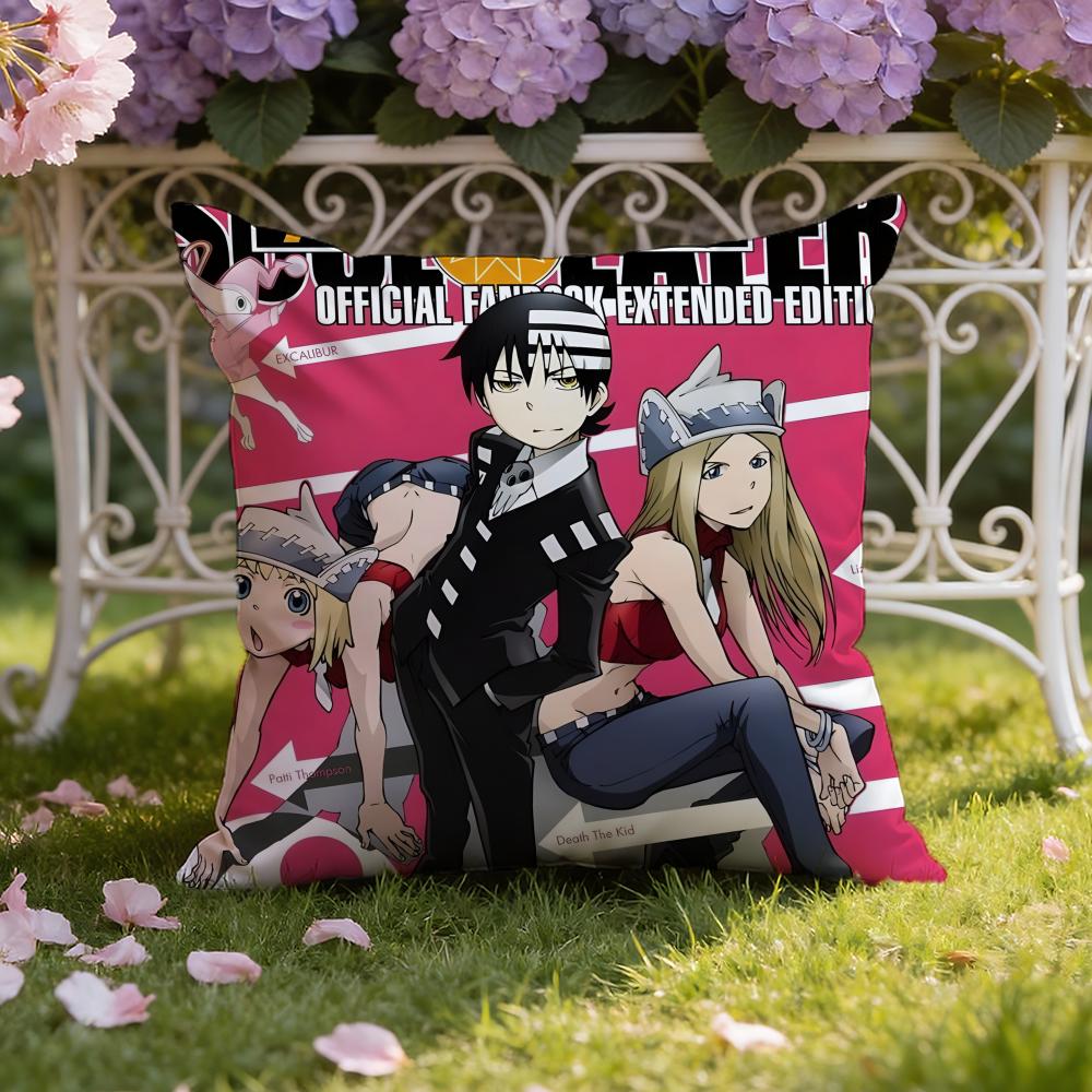 Anime S-SOUL E-EATER Cushion Cover Home & Car Dual-Scene Pillow Cover: Reversible for Premium Comfort