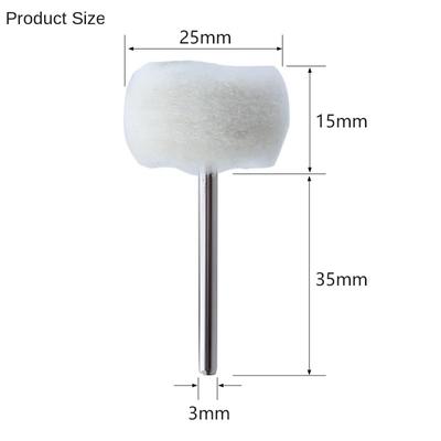 Fine Shank Wool Polishing Head Grinding Jewelry Metals Wheels Buffing Felt Rotary Tool Accessories